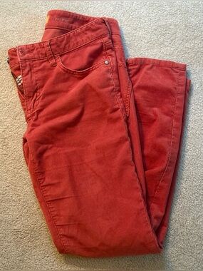 PILCRO Stet Rust Red Corduroy Pants 28